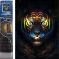 Norimpex Svietiace diamantové maľovanie Tiger 30x40cm