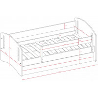 Detská posteľ CLASSIC 2 - biela - 160x80 cm