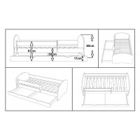 Detská posteľ so šuplíkom CLOUDS 200x90 cm