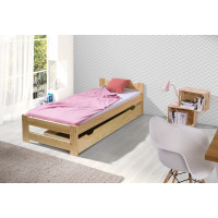 Detská posteľ z masívu borovice MATĚJ - 200x90 cm - prírodná borovica
