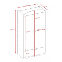 Detská šatníková skriňa CLASSIC - biela
