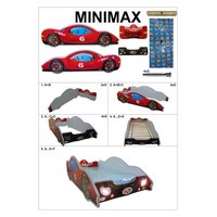 Detská autopostel MINIMAX 180x90 cm - modrá