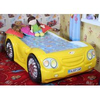 Detská autopostel SLEEPCAR 180x90 cm - žltá