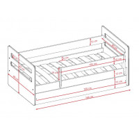 Detská posteľ TOMI - biela - 160x80 cm