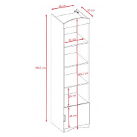 Regál CLASSIC - 46 cm - biely