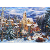 BLUEBIRD Puzzle Sánkovanie pri meste 1500 dielikov