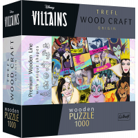 Trefl Wood Craft Origin puzzle Disney: Stretnutie záporákov 1000 dielikov