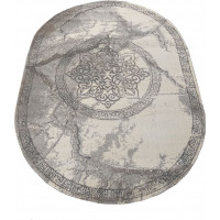 Kusový koberec STIVA ornament oval - šedý