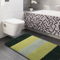 Súprava kúpeľňových predložiek s výrezom TÁŇA - vzor 03N - zelená