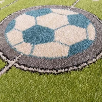 Detský koberec Futbal - zelený/modrý