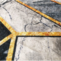 Kusový koberec BLACK and GOLD Tiles - čierny/zlatý