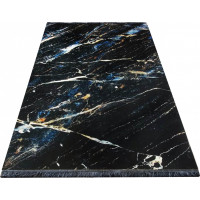 Kusový koberec BLACK and GOLD Marble - čierny/zlatý