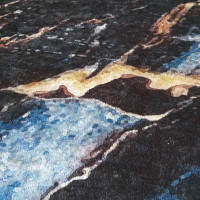 Kusový koberec BLACK and GOLD Marble - čierny/zlatý