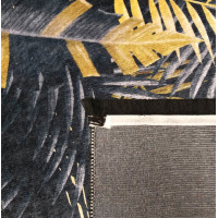 Kusový koberec BLACK and GOLD Palm leaves - čierna / zlatá
