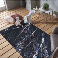 Kusový koberec BLACK and GOLD Marble - čierny/zlatý