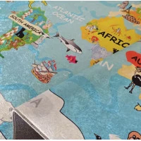 Detský koberec Mapa sveta