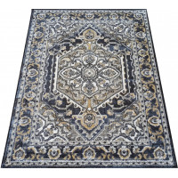 Kusový koberec KLARA rozeta - modrý