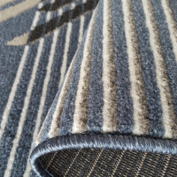 Kusový koberec KLARA pruhy - modrý