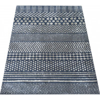 Kusový koberec KLARA stencil - modrý