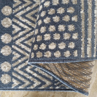 Kusový koberec KLARA stencil - modrý