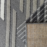 Kusový koberec KLARA pruhy - sivý