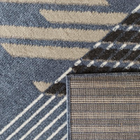Kusový koberec KLARA pruhy - modrý