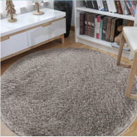 Moderní koberec SHAGGY CAMIL kulatý - latte