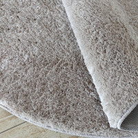 Moderní koberec SHAGGY CAMIL kulatý - latte