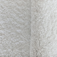 Moderný koberec SHAGGY CAMIL okrúhly - biely