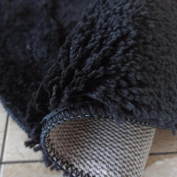 Moderní koberec SHAGGY CAMIL kulatý - černý