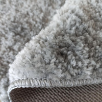 Moderný koberec SHAGGY CAMIL okrúhly - šedý