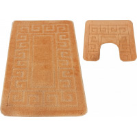 Súprava kúpeľňových predložiek s výrezom TÁŇA - greek - oranžová