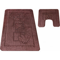 Súprava kúpeľňových predložiek s výrezom TÁŇA - sea - hnedá