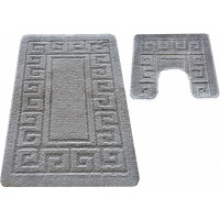 Súprava kúpeľňových predložiek s výrezom TÁŇA - greek - šedá