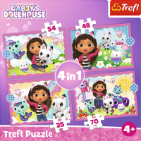 TREFL Puzzle Gábinin kúzelný domček 4v1 (35,48,54,70 dielikov)