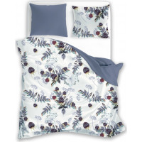 Bavlnené obliečky PURE COTTON Černice - biele / modré - 220x200 cm