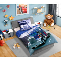 Detské bavlnené obliečky MODRÝ KAMION 002 - 140x200 cm