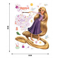 Detská samolepka DISNEY RAPUNZEL MALUJE 65x85 cm