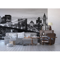 Moderné fototapety - Brooklynský most v noci - 360x254 cm