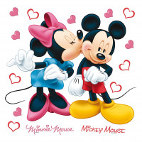 Detská samolepka DISNEY MICKEY & MINNIE 30x30 cm