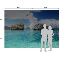 Moderné fototapety - Balvany v oceáne - 360x254 cm