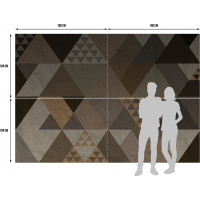 Moderné fototapety - Abstrakcia s trojuholníkmi - 360x254 cm