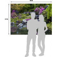 Moderné fototapety - Rieka a kvitnúce les - 180x127 cm