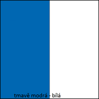 Farebné prevedenie - tmavo modrá - biela