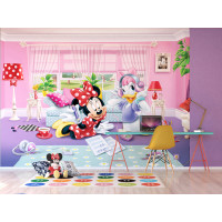Detská fototapeta DISNEY - Minnie a Daisy počúvajú hudbu - 360x270 cm
