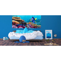 Detská fototapeta DISNEY - Nemo a Dory medzi koralmi - 202x90 cm