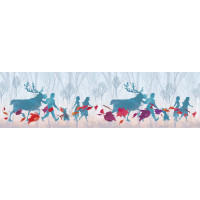 Detská samolepiaca bordúra DISNEY FROZEN 2 siluety - 10x500 cm