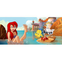 Detská fototapeta DISNEY - Šťastná Ariel - 202x90 cm