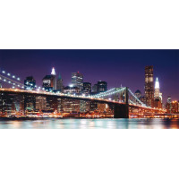 Moderné fototapety - Večerný Brooklynský most - 202x90 cm