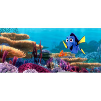 Detská fototapeta DISNEY - Nemo a Dory medzi koralmi - 202x90 cm